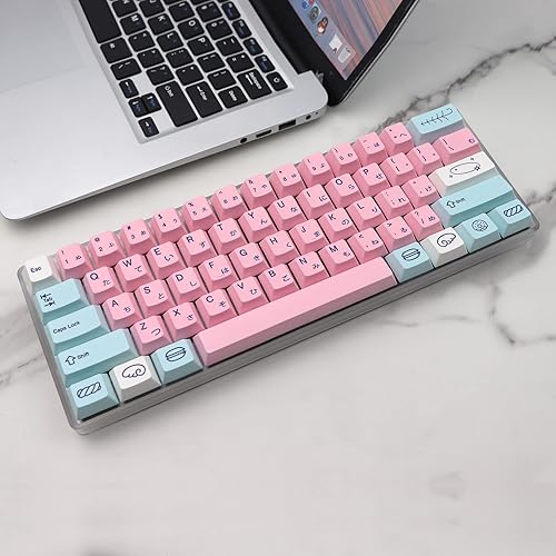 Miniatura 5 de JSJT Juego de 137 teclas de caramelo con perfil cereza, teclas japonesas PBT Dye Sub Custom Key Caps con ISO Enter para Cherry Mx Switch