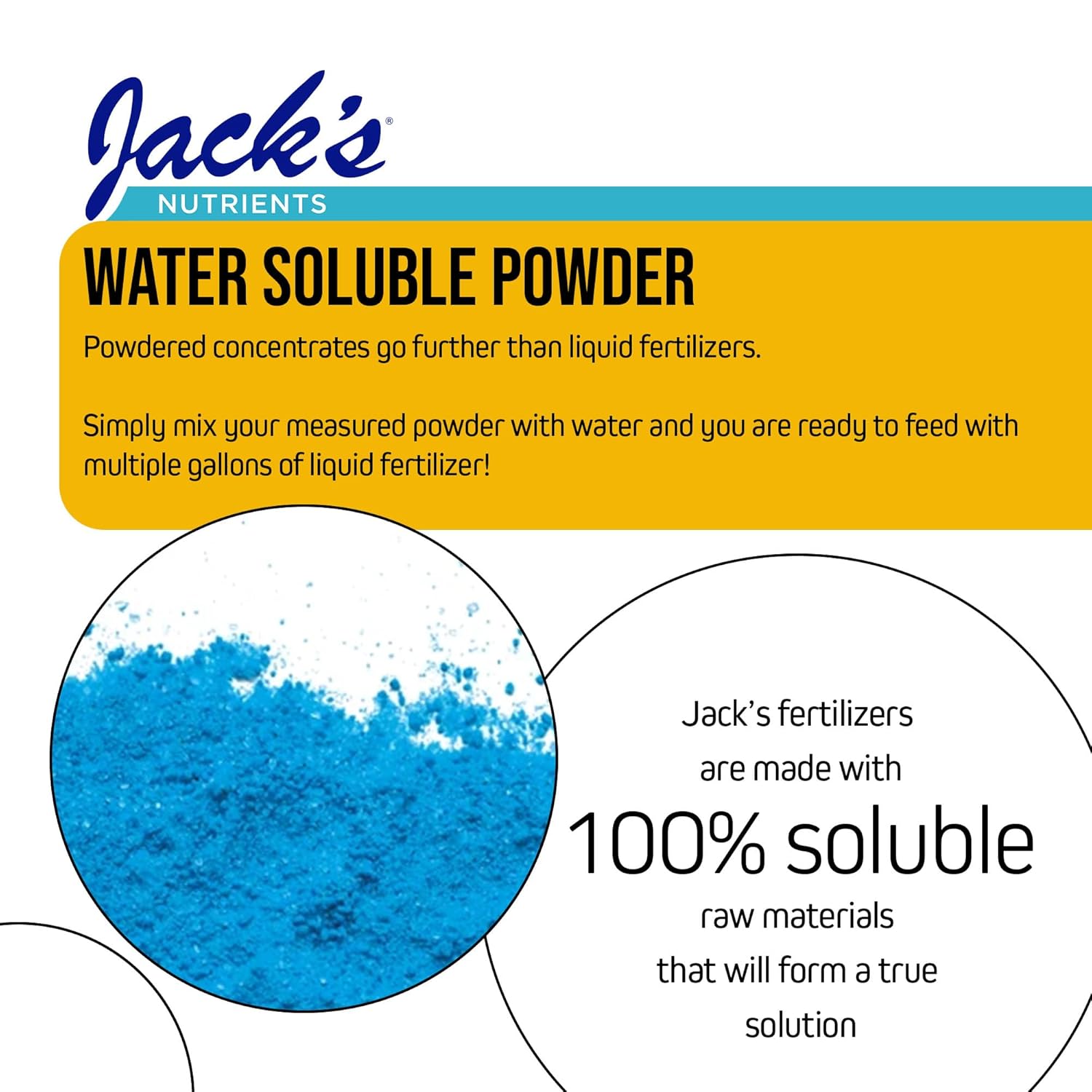 Jack's Nutrients 15-0-0 Part B Calcium Nitrate, 25lbs - Water-Soluble Fertilizer for Calcium Uptake and Strong Leaf Growth in Continuous Liquid Feed Programs