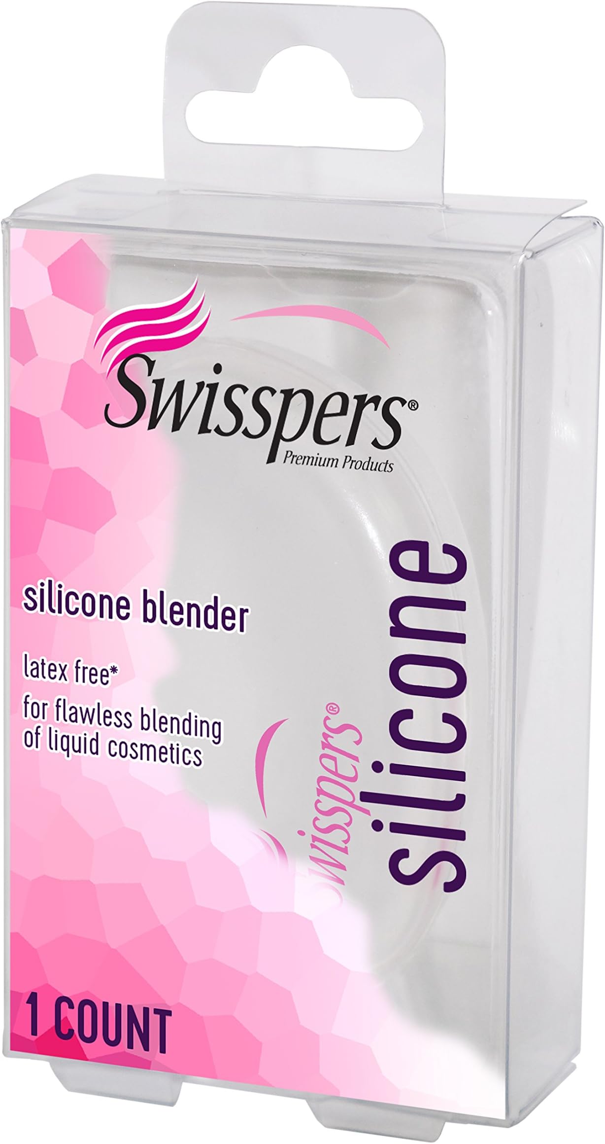 SwisspersPremium Silicone Make Up Blending Sponge, Latex Free, For Flawless Blending of Foundation and Liquid Cosmetics, 1-Count