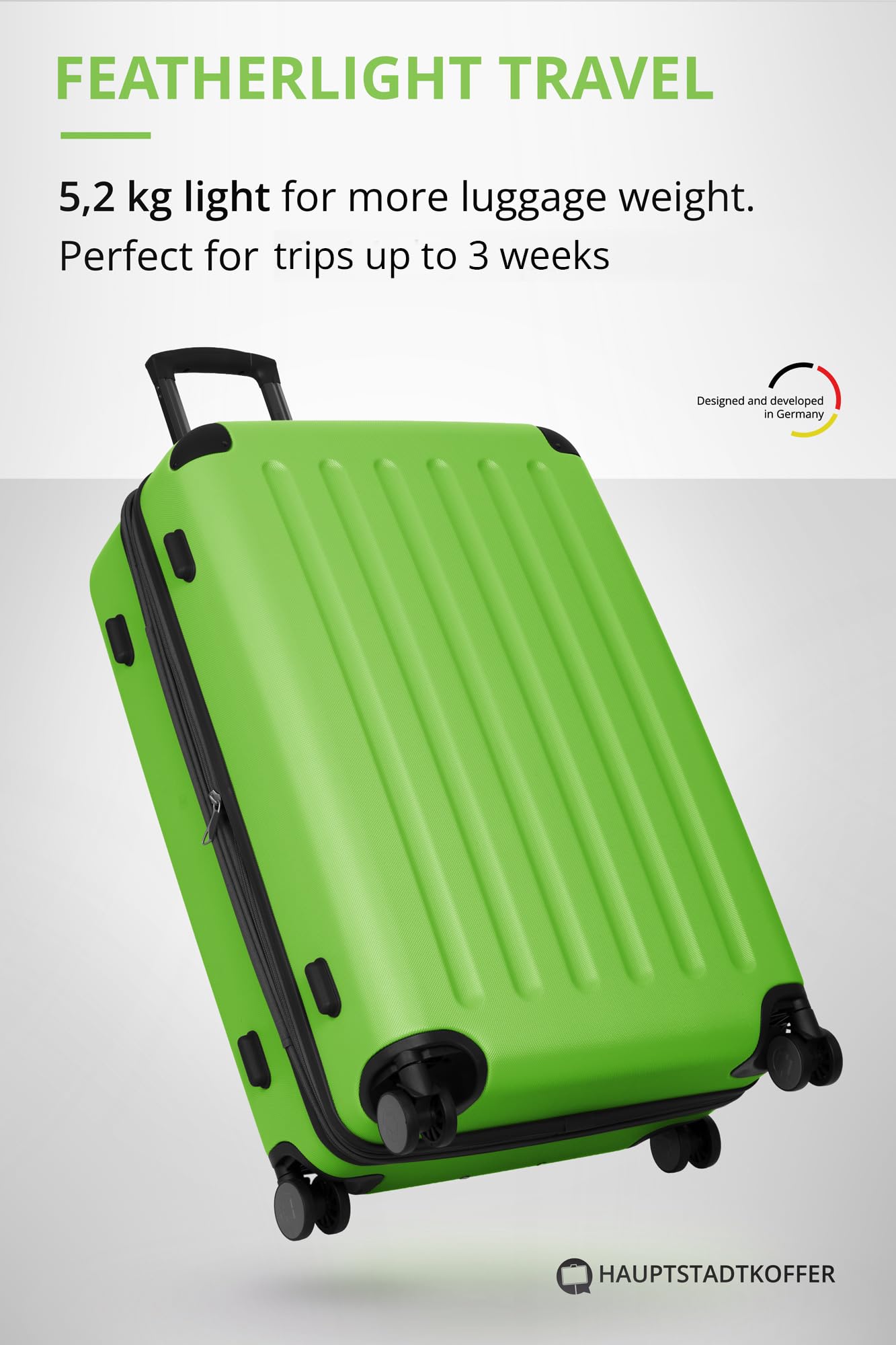 HAUPTSTADTKOFFER - Spree - Maleta rígida, Trolley expandible, Equipaje de Viaje, 4 Ruedas Dobles, TSA, 65 cm, 74 litros, Champán — view 97
