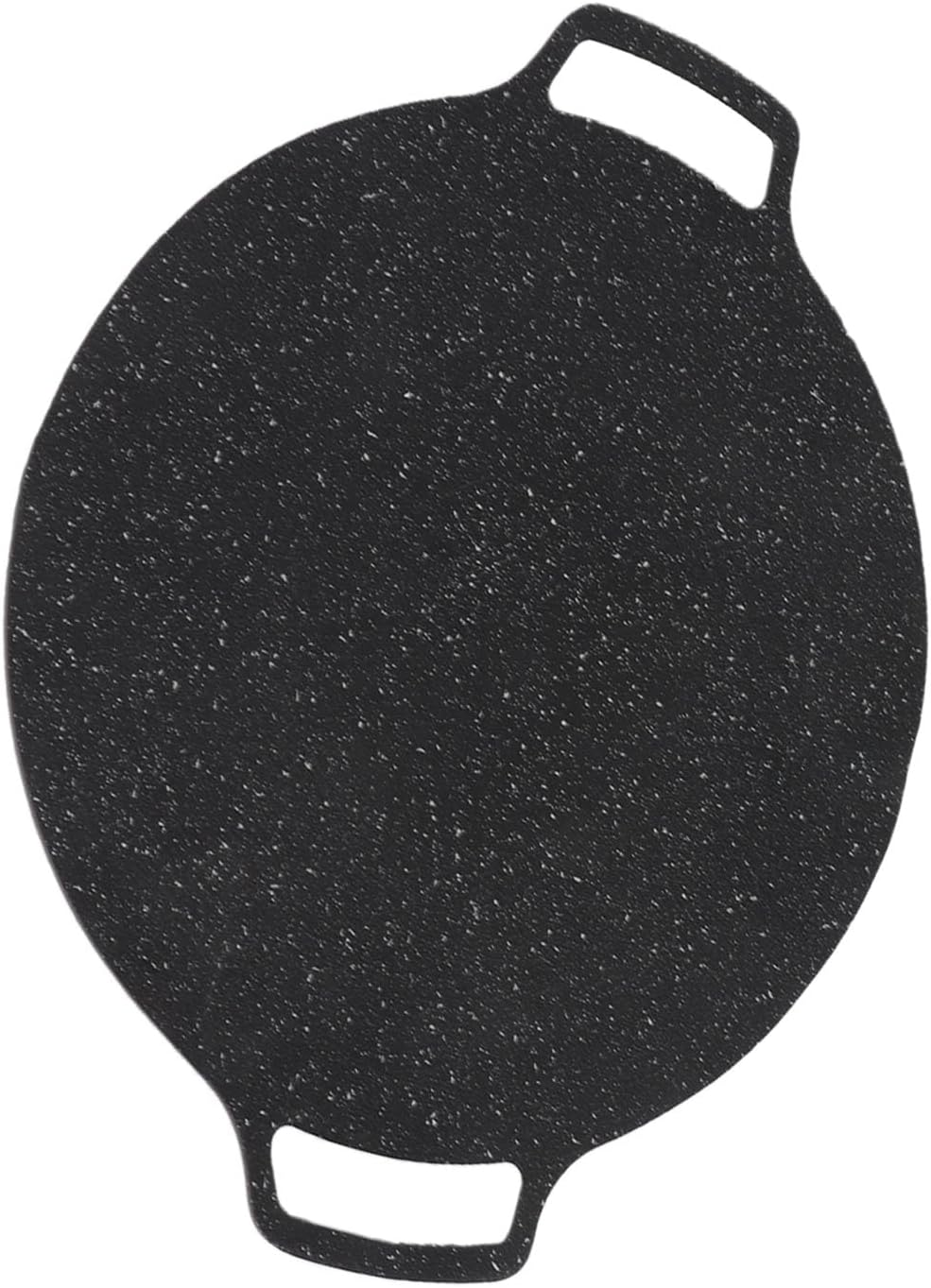 Keenso Korean BBQ Grill Pan, Round Griddle, Non Stick 6 Layer Coating, Black