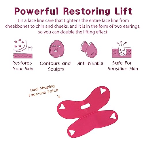 Miniatura 4 de Purederm Parche facial de doble modelado (paquete de 5) - Máscara de elevación de línea en V para el cuidado total de la línea facial