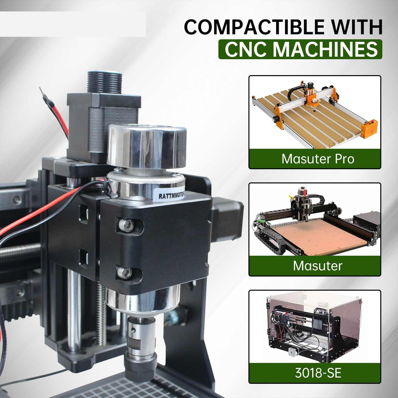 12000 obr/min High Speed ​​DC 12-48V 300W ER11 400W ER16 CNC zestaw do silnika wrzeciona chłodzonego powietrzem z zasilaczem grawerki,Napęd elektryczny(400W ER11)