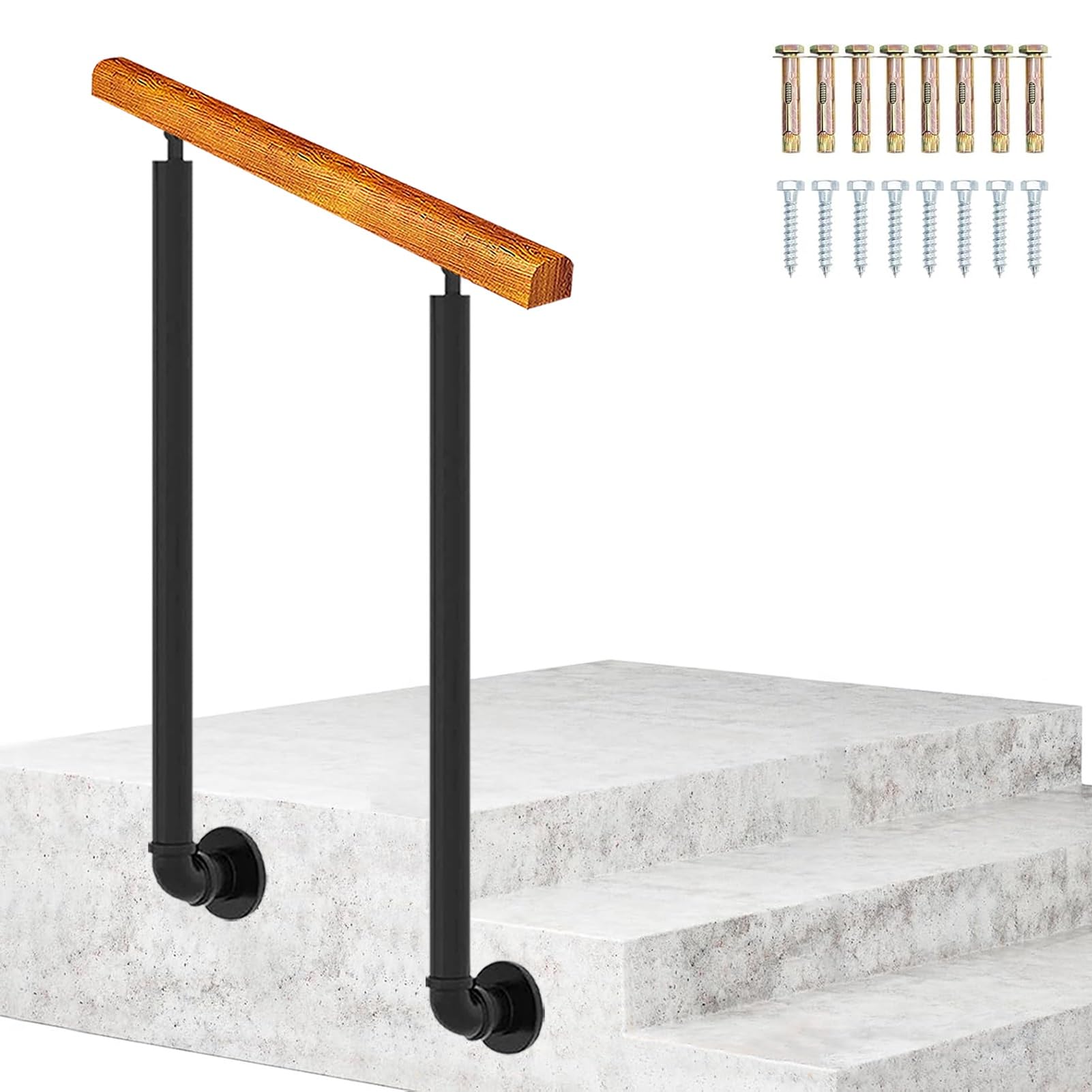 Rampe d'escalier extérieure pour sécuriser l'accès au jardin et à la terrasse