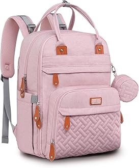 Baby Changing Bag Backpack, Nappy Changing Back Pack Diaper Bags with Changing Mat & Pacifier Holder for Mom & Dad
