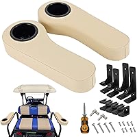 Vista 9 de XUANYUDG0769 Reposabrazos de carrito de golf con portavasos para EZGO TXT Club Car DS Precedent y Yamaha Kit de asiento trasero, marco de soporte