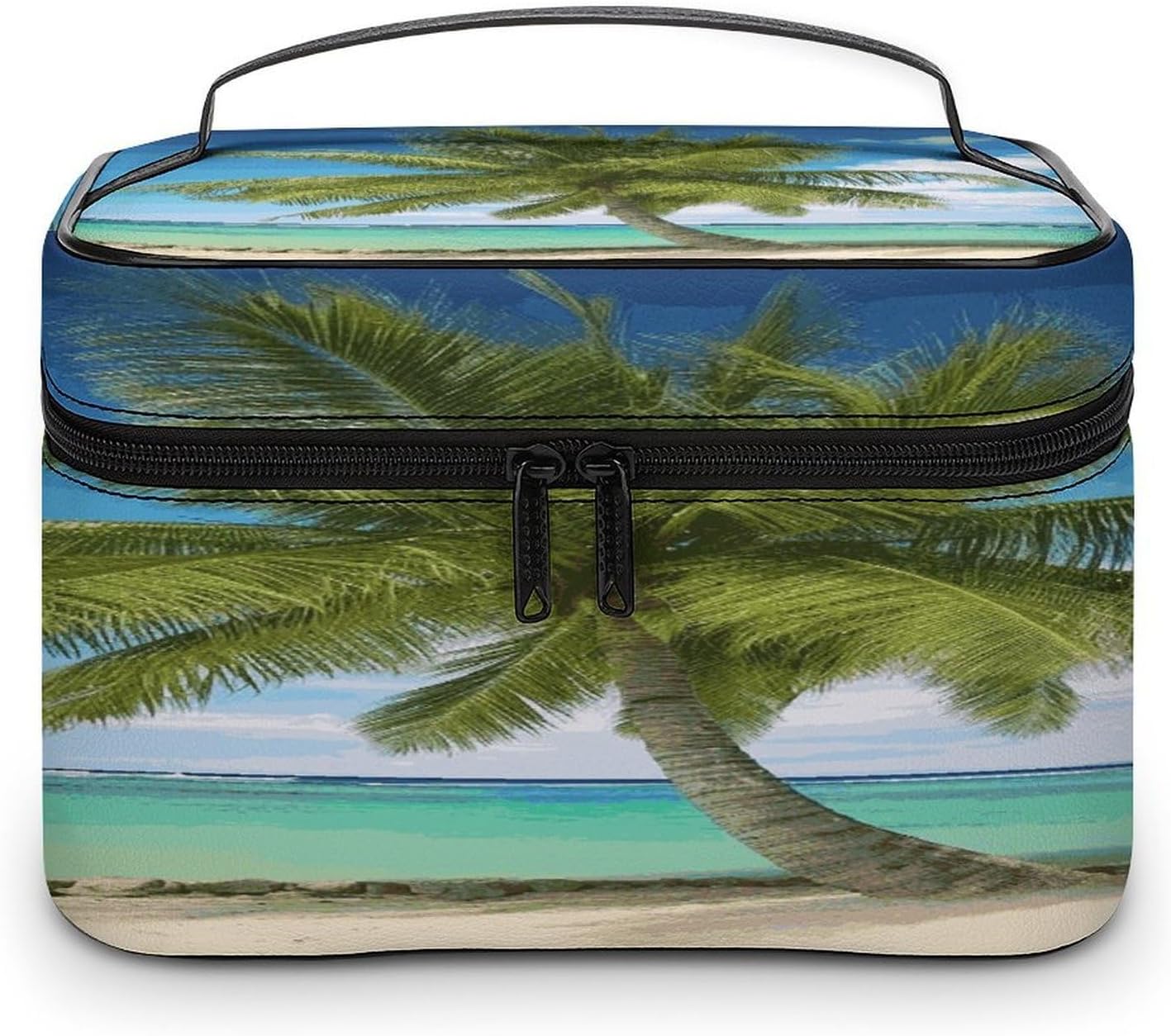 Beach Palm Tree Travel Makeup Bag Cosmetic Bag Toiletry Bags