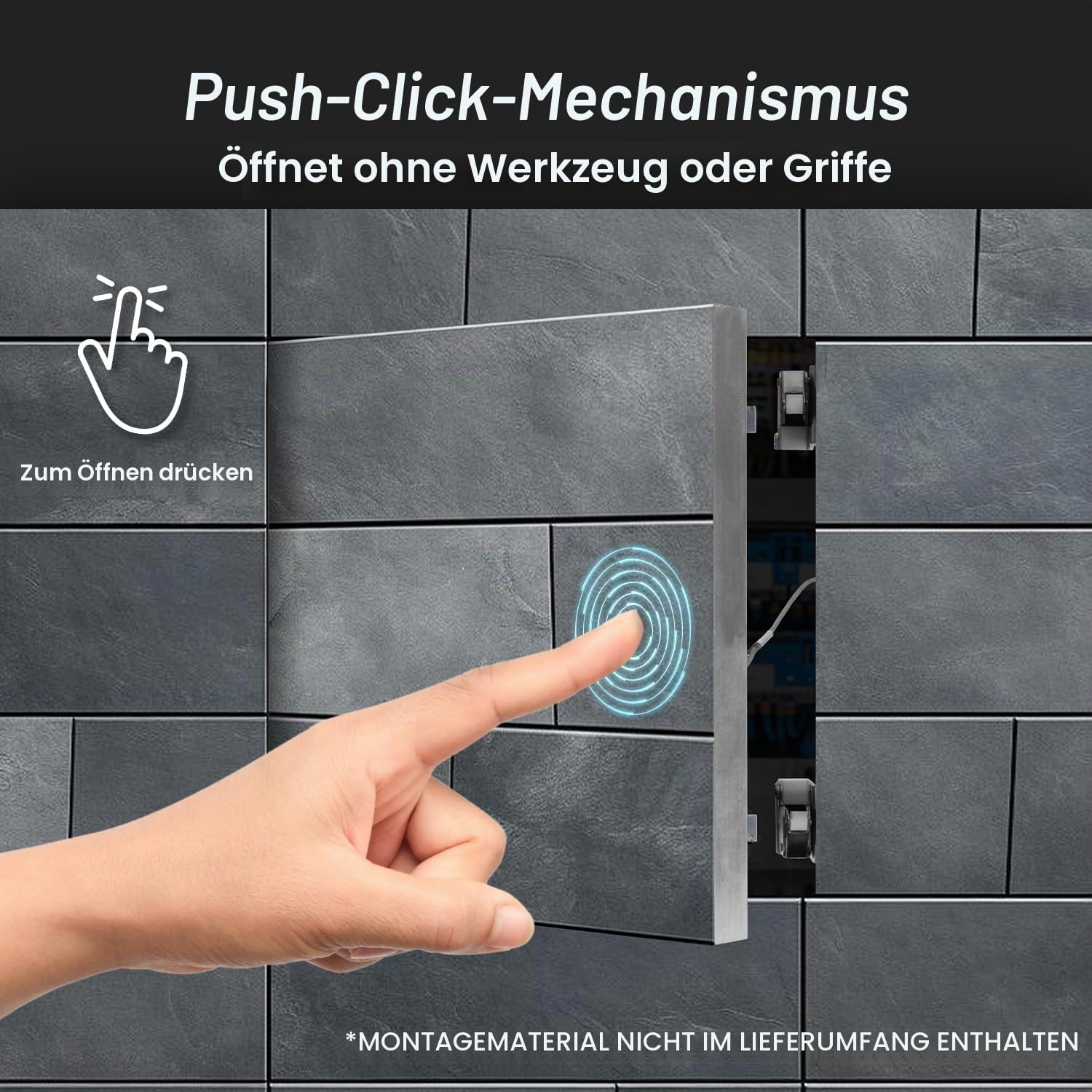 Repa Market Revisionsklappe Trockenbau 40x40 cm – Aluminium Revisionsklappe Trockenbau für Wand & Decke – Befliesbare Wartungsklappe mit Push-Click – Zugangsklappe für Sanitär, Installation & HLK