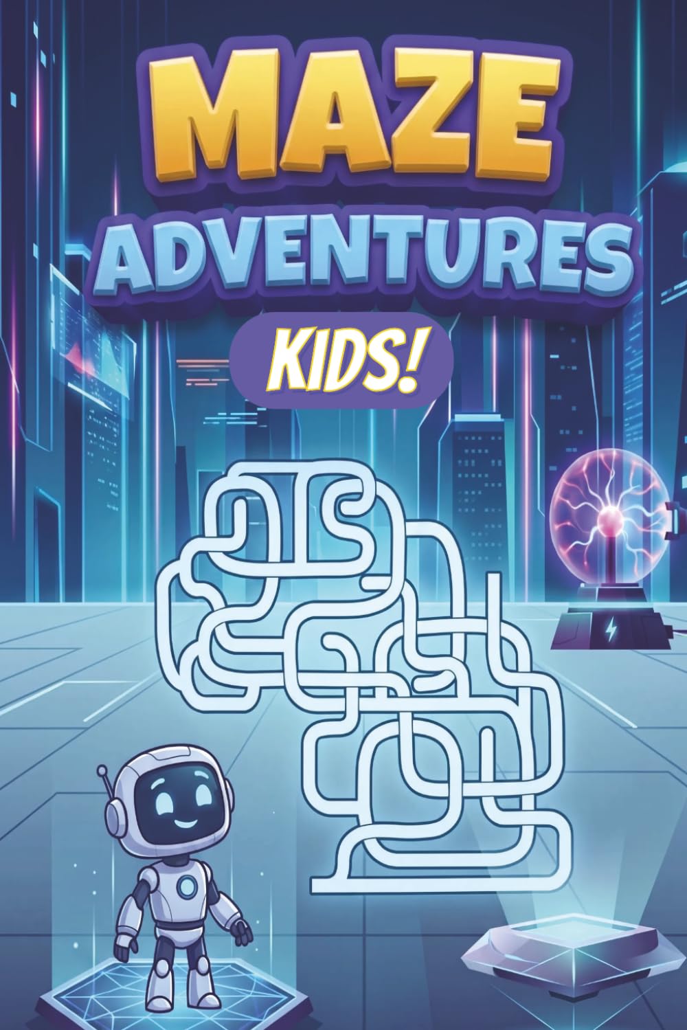 Maze Adventures Kids: Maze Adventure Book for Kids Of All Ages | 6X9 Inches, 110 Pages | 50+ Mazes...Gift for learning, travel, vacations, holidays, and free time | Solutions Included