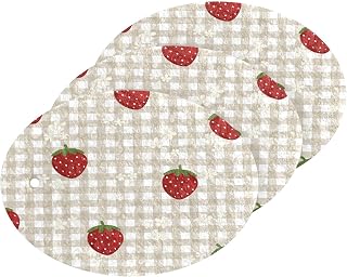 Coikll Gingham Daisy Strawberry Kitchen Sponges Cleaning Odor Free Non Scratch Dish Sponge for Cleaning Dishes Bathroom - 3 PCS
