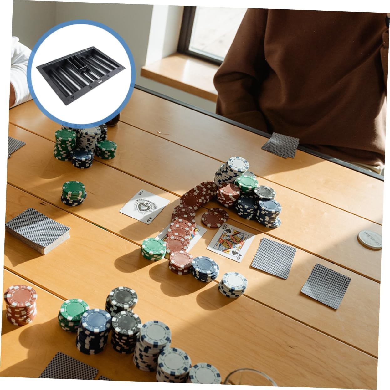 Plastic Poker Chip Tray Poker Chip Tabletop Tray Plate Accessories Table Holder Storage