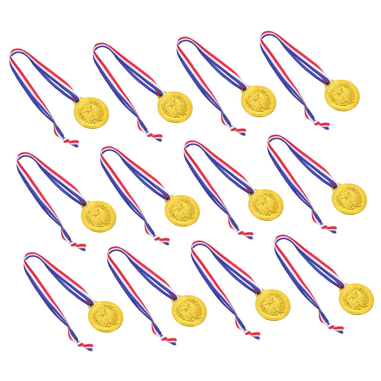 INOOMP Medallas Deportivas para Niños 50 Piezas Doradas de Aleación