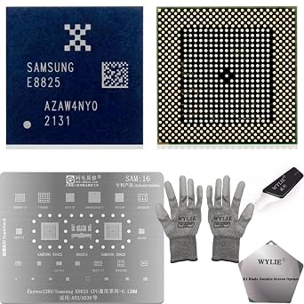 E8825 Chip Suitable for Samsung A53 A5360 CPU Exynos1280 E8825 Motherboard CPU Integrated Circuit Chip IC Phone Tablet Repair Amaoe SAM 16 for Samsung S25/25+ Reballing Stencil WYLIE Tools 6 Pack