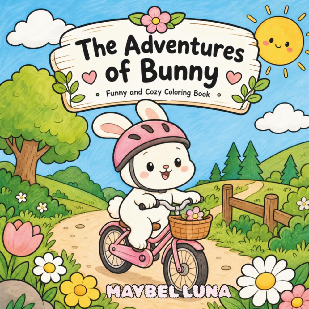 The Adventures of Bunny: Funny and Cozy Coloring Book For Adults Featuring Cute and Adorable Hygge Designs (Cozy Adults)