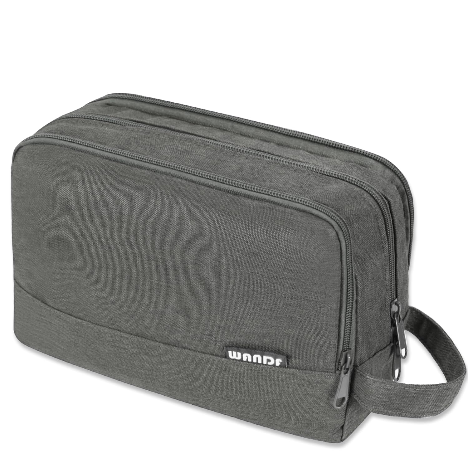 WANDF Toiletry Bag Water-Resistant Nylon Travel Wash Bag Lightweight Dopp Kit for Men and Women (A-Denim Grey) — view 16