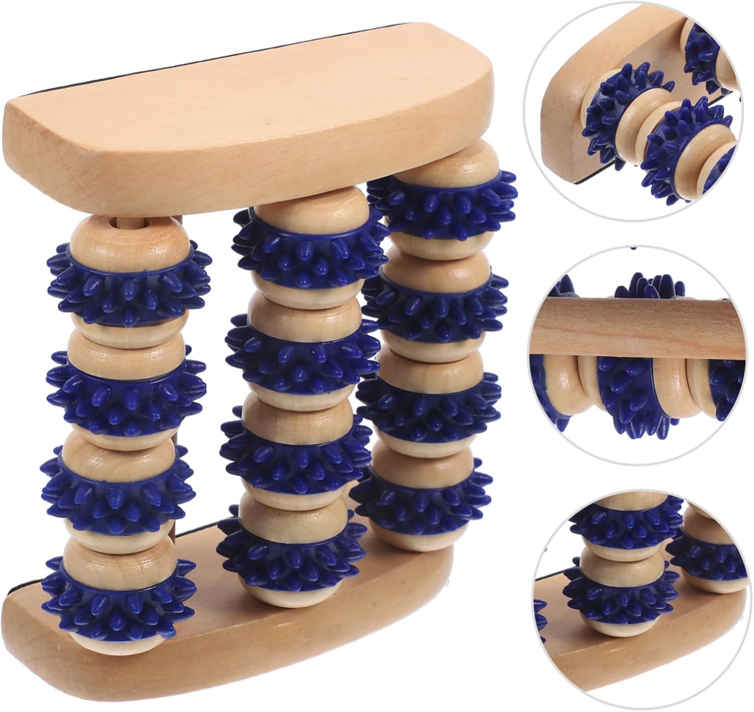 Portable Foot Massager Roller Wooden Manual Acupoint Tool for Foot Muscle Relief and Circulation Improvement Compact Handheld Design - Image 5