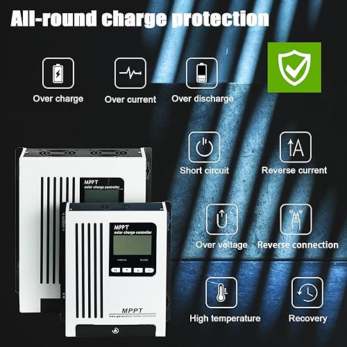 Miniatura 5 de 96V 65A MPPT cargador solar 48V 60V 72V auto despertar batería muerta DC180V PV entrada 6600W para sistema solar fuera de la viga gel sellado AGM