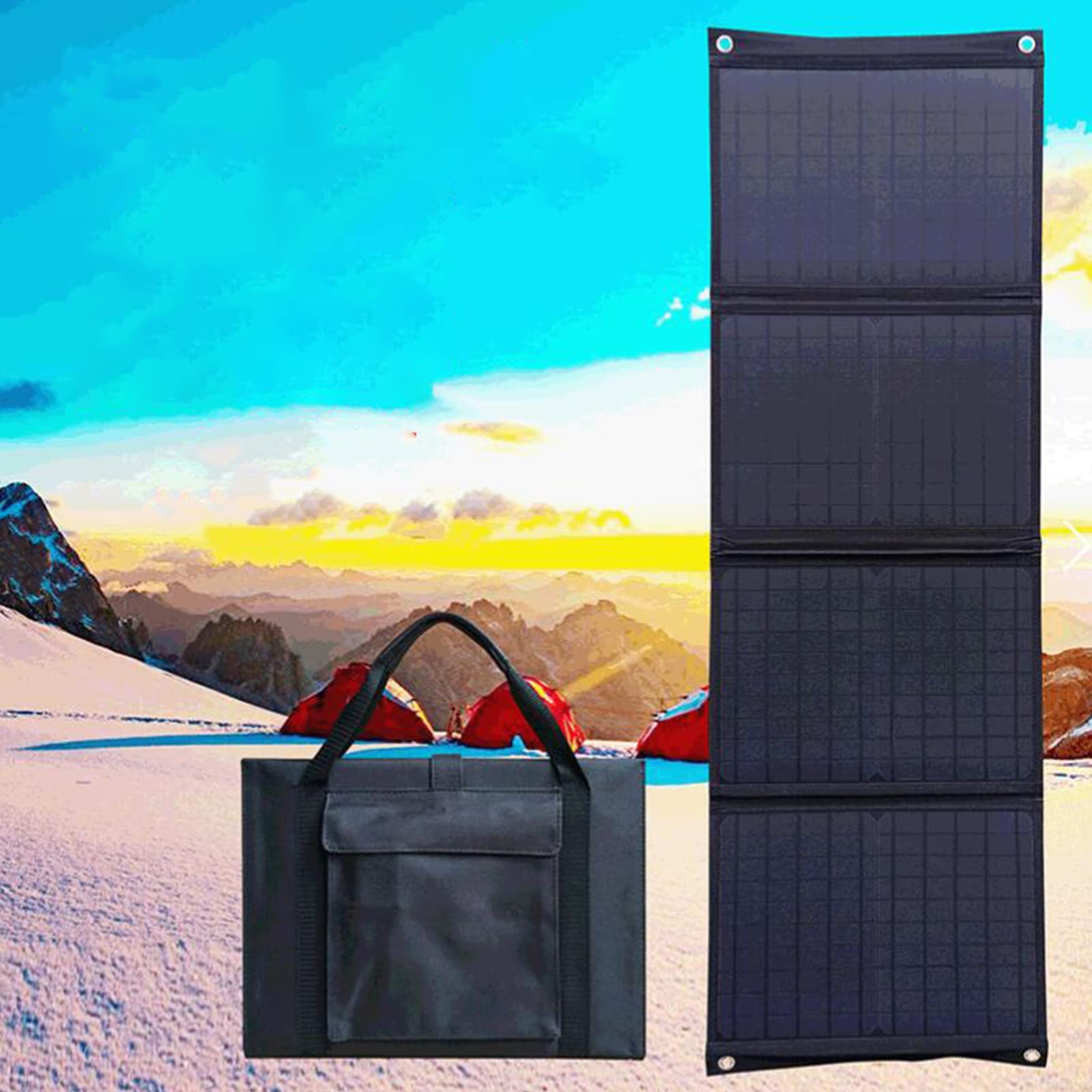 Borsa Pieghevole Solare da 40 W Generazione di Energia Portatile Pannello Fotovoltaico Pannello Pieghevole Batteria Ricaricabile da 12 V Alimentatore Esterno