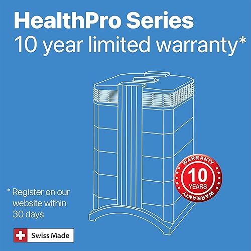 Miniatura 7 de IQAir HealthPro Compact XE - Purificador de aire Filtración compacta HyperHEPA para habitaciones de hasta 1240 pies cuadrados Alérgenos, humo,