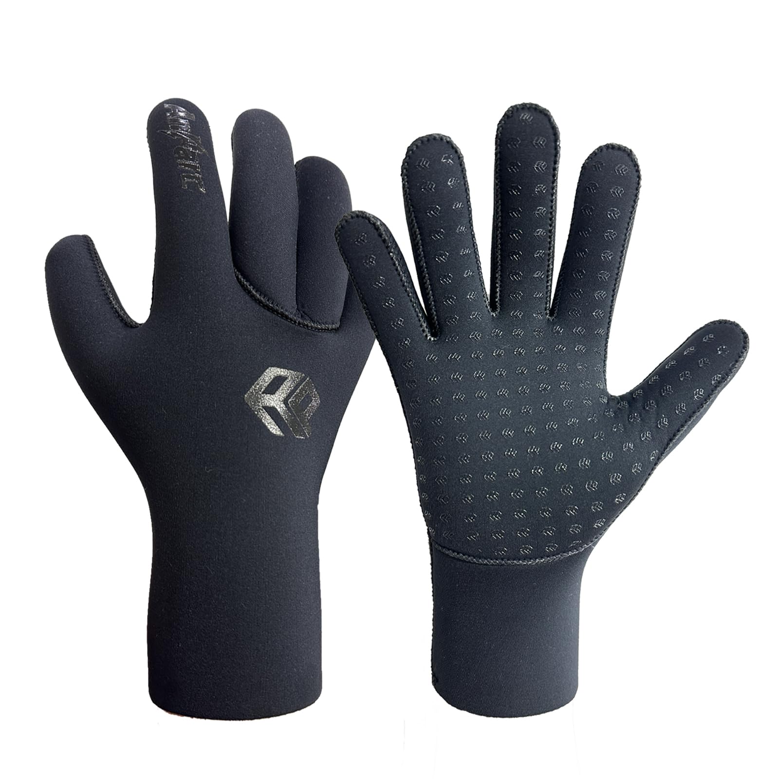 5mm Ultra Stretch Neoprene Water Gloves - Five Finger Winter Gloves for Scuba Diving, Snorkeling, Surfing, Kayaking, Canoeing, and Spearfishing
