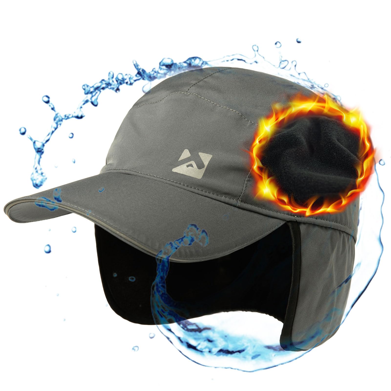 TOP-EX Oversize XL XXL Uomo Impermeabile Inverno Baseball Cap Pile Earflap Trapper Cappello per il Freddo Grande Testa