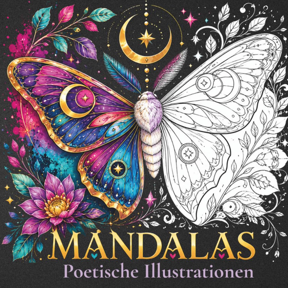 Mandalas: Poetische Illustrationen zum Ausmalen für Erwachsene