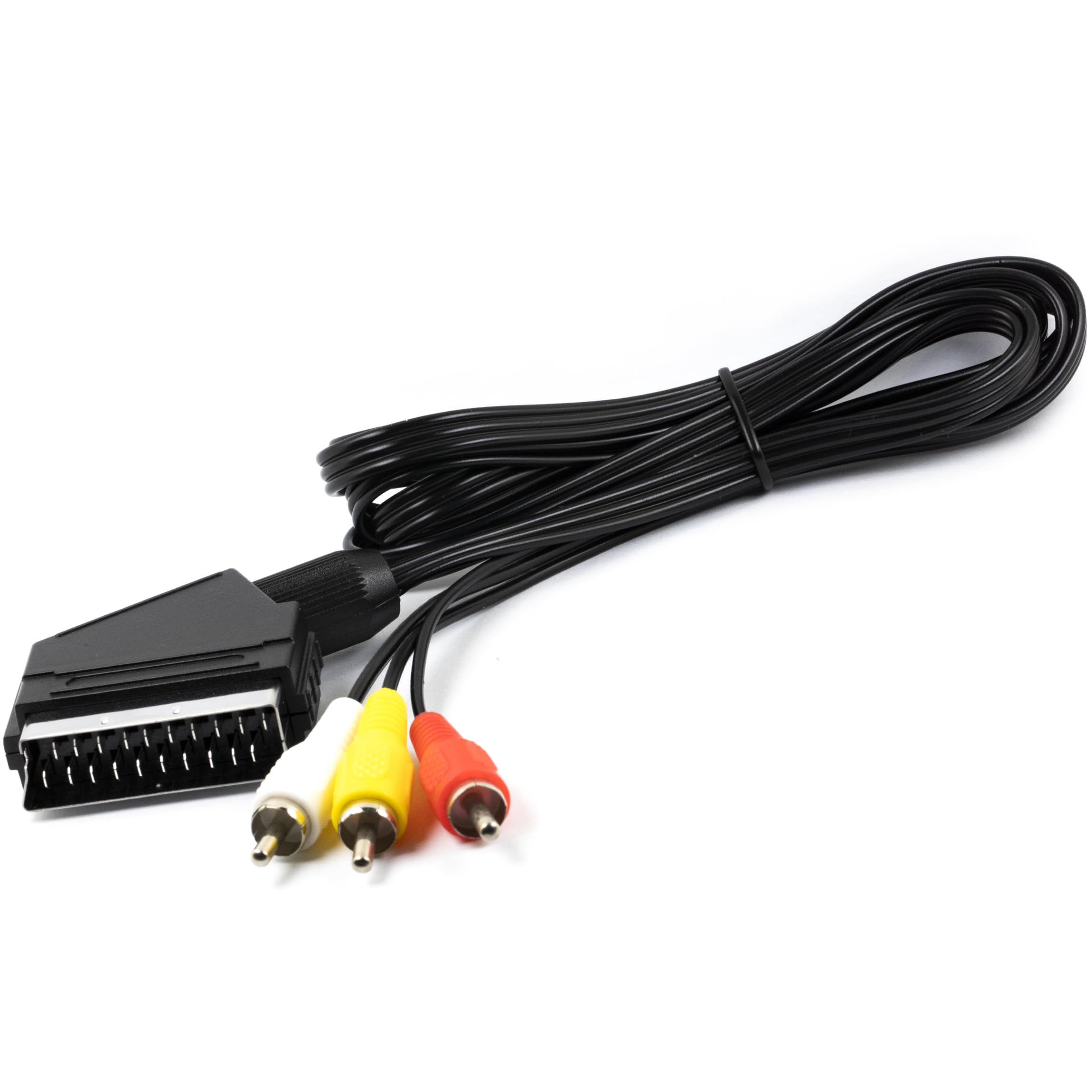jujinglobal 6ft RGB Scart to RCA Composite AV Cable for NES DVD Learning Machine