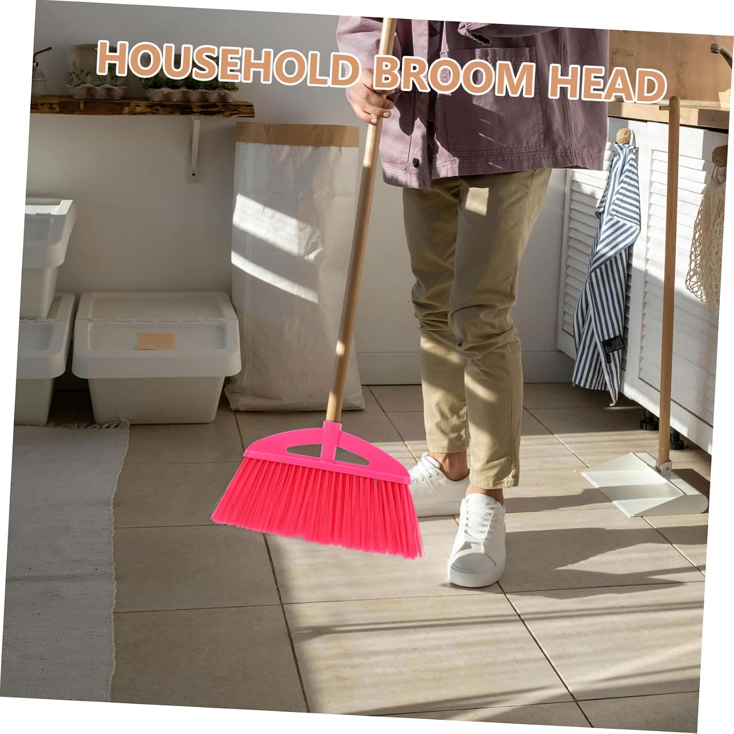 2pcs Cedar Mop Replacement Head Broom Parts Heavy-Duty Broom Replacement Heads Suitable for Surfaces