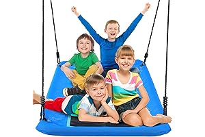 Trekassy Premium Six Swing Adult/Kids Tree Swing Seat with Tree Hanging Straps (Teal Blue)