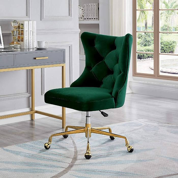 Velvet tufted desk chair Clearance
