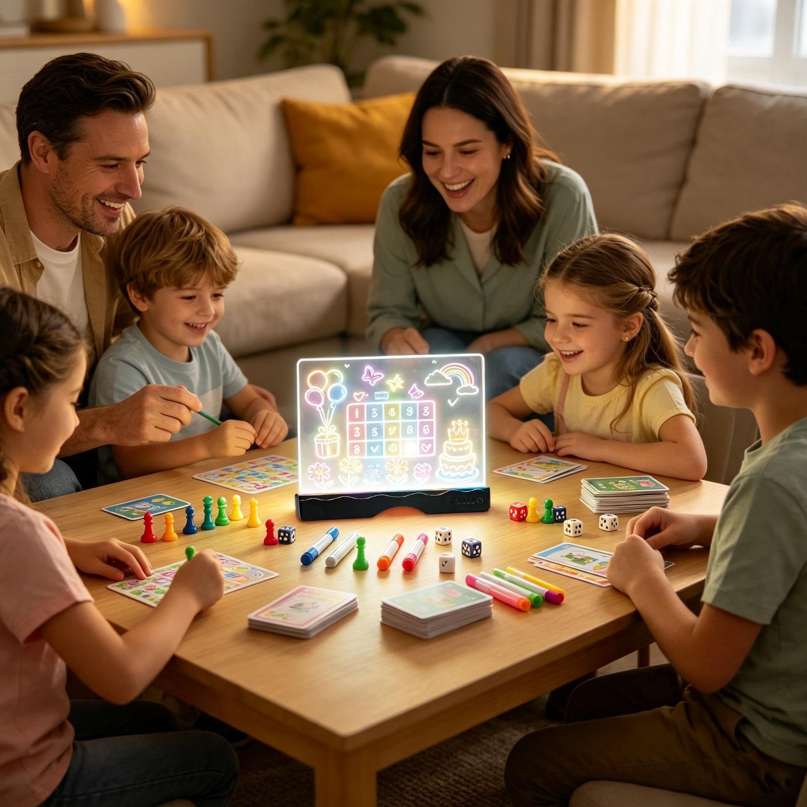 Lavagna LED Luminosa per Disegnare Tavoletta Per Scarabocchi Ricaricabile | Pannello Luminoso LED con 13 Effetti Ideale per Aereo, Auto, Viaggio, Casa, Classe, Scuola, Bambini e Bam