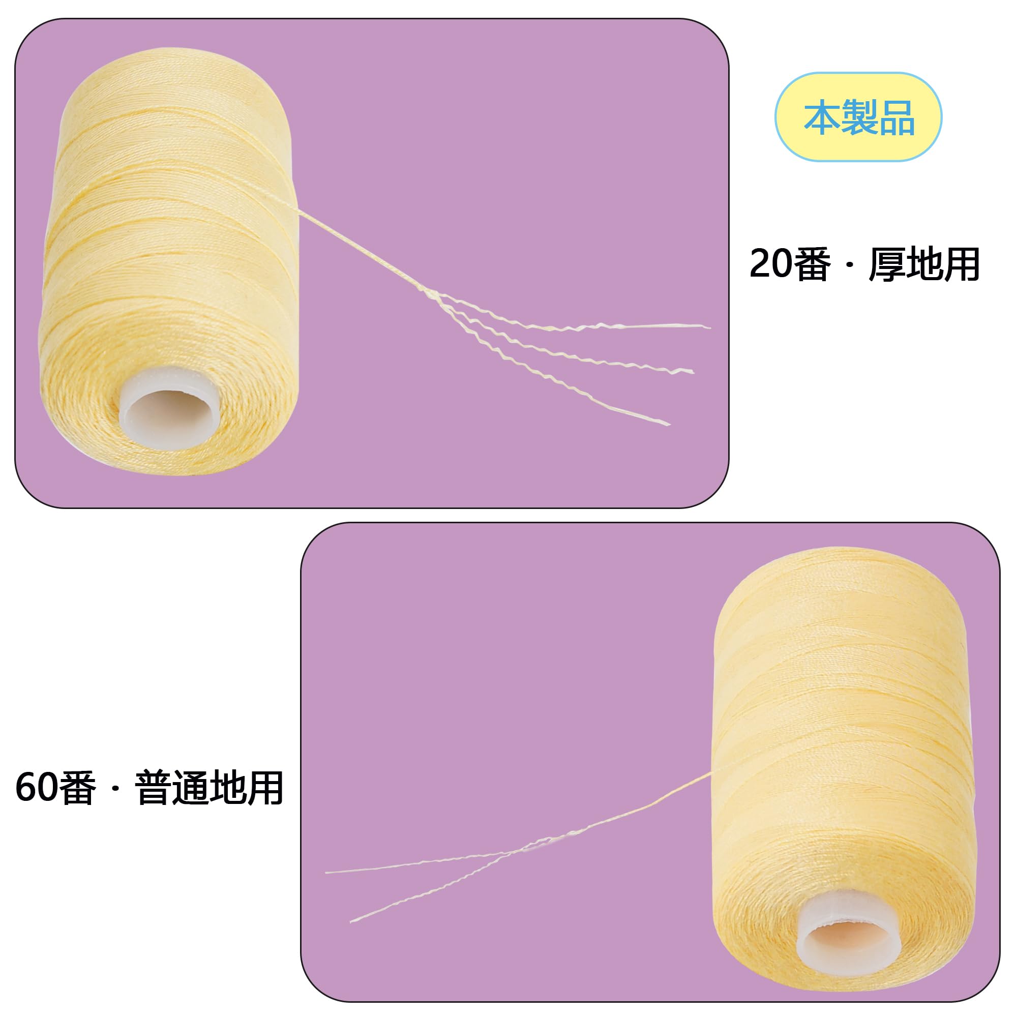 Amazon.co.jp: Windman ミシン糸 20番 厚地用 300m巻きx12色 ミシン糸