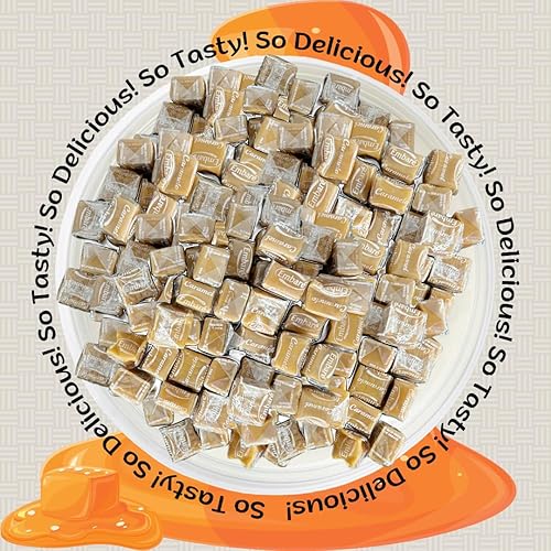 Miniatura 4 de Caramelos cremosos de mantequilla de caramelo  Caramelos masticables envueltos individualmente  Lecsa Specialty Snacks (caramelo cremoso, 1 libra)