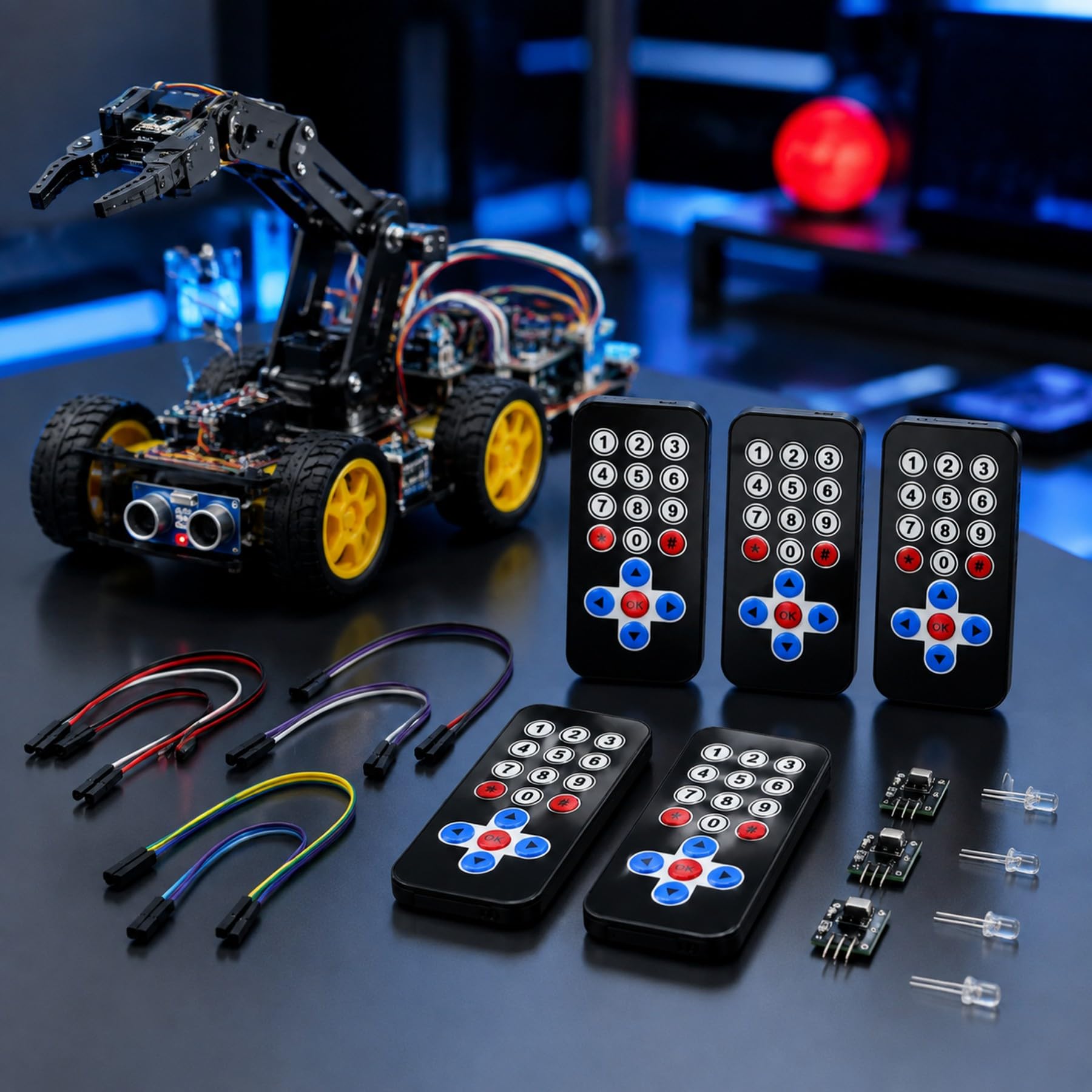 Zestaw 5 modułów bezprzewodowych czujników podczerwieni do zdalnego sterowania Arduino