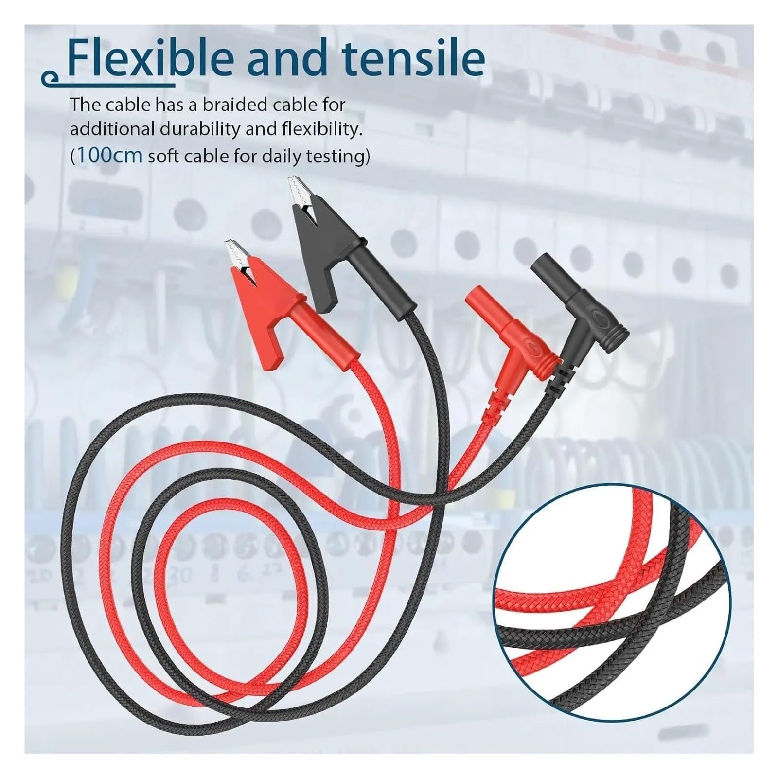 1M 15A Banana Plug to Crocodile Clip Test Lead for Multímetro