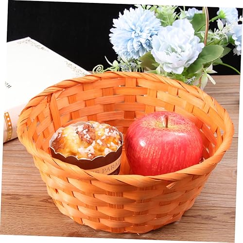 Miniatura 6 de Zerodeko Cestas de frutas tejidas de 3 piezas, cesta tejida a mano, mini cestas tejidas de Pascua, cestas de Pascua, soporte para refrigerios, cesta
