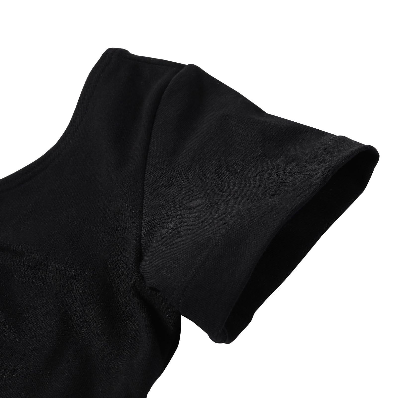 HROYL Maillot de Ballet Danza para Niñas Clásico Manga Corta Leotardos de Baile Gimnasia