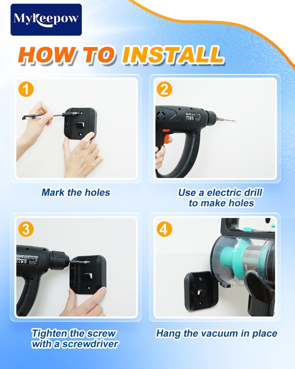 Wall Mount Holder Compatible with Wyze Cordless Vacuum &S, Vacuum Cleaner Attachments Accessories for Home Kitchen, 1 Pack