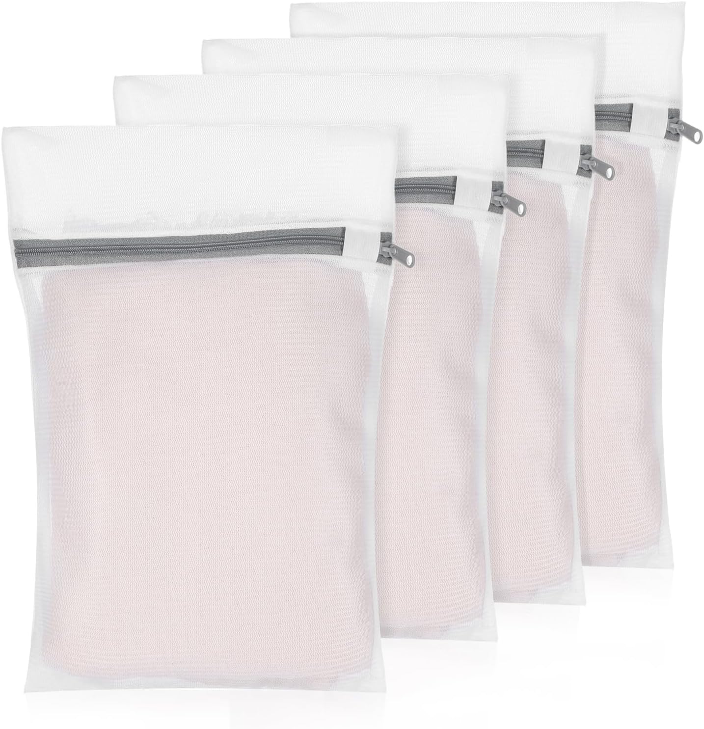 Ouligay 4 Pack Small Mesh Laundry Bags for Delicates 8x12 Inch Mini Lingerie Bags for Washing Delicates Small Bra Washing Bag for Delicate, Lingerie, Bra, Socks, Intimates and Underwear 20x30cm