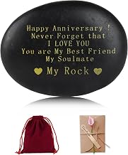 FitDA Anniversary Decorative Stones Rock, Anniversary Rock Gifts for her or him, Wedding Decorative Presents with Vintage ...