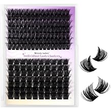 WENDY LASHES 100D+200D Eyelash Extensions 119PCS Wispy Lash Cluster 12-16mm Fluffy Eyelashes DIY D Curl Lash Extension Cluster for Beginners