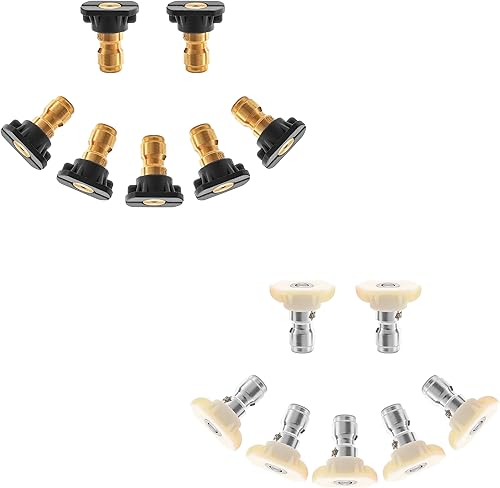 Puntas para lavadora a presión, boquillas de jabón para lavadora eléctrica de 65 grados, color negro, puntas de boquilla de lavadora eléctrica de