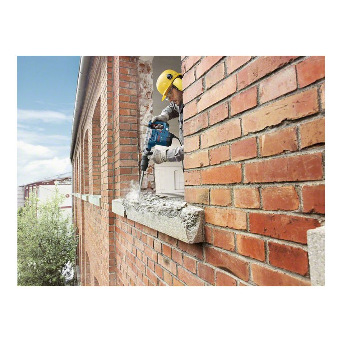 Bosch Professional 0611321000 Martello Demolitore GSH 5 CE con Attacco SDS Plus, Scalpello a Punta 400 mm, Potenza del Colpo: 2-8.3 J, in Valigietta, 1150 W