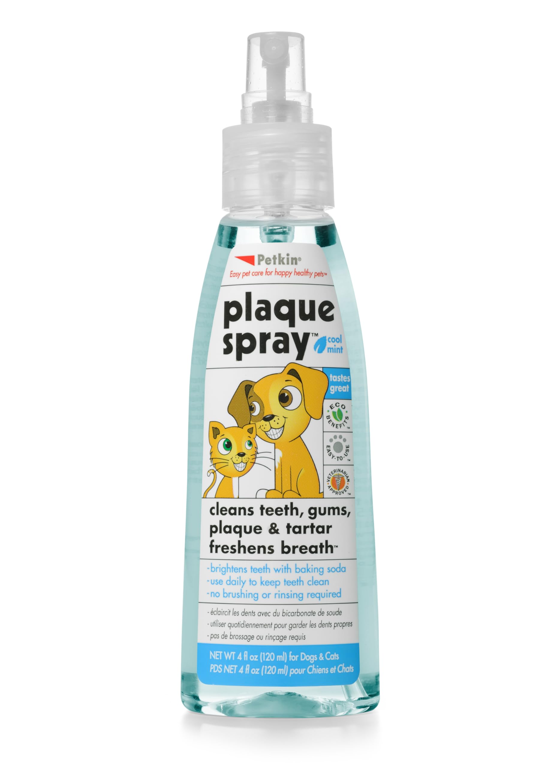 Petkin Plaque Spray, 4-Ounce, 120 ml