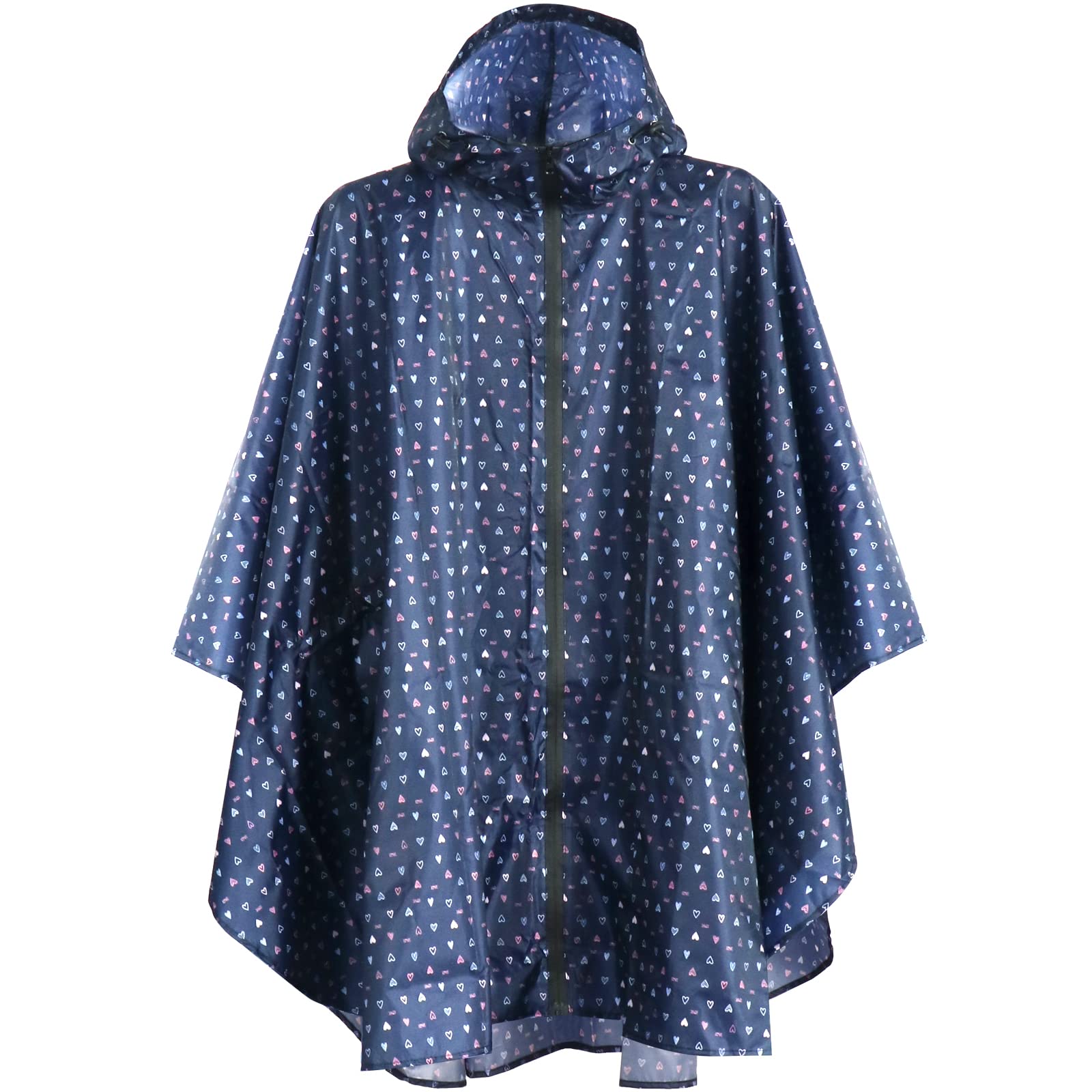 Anyoo Waterproof Rain Poncho Lightweight Reusable Hiking Hooded Coat Jacket for Outdoor Activities