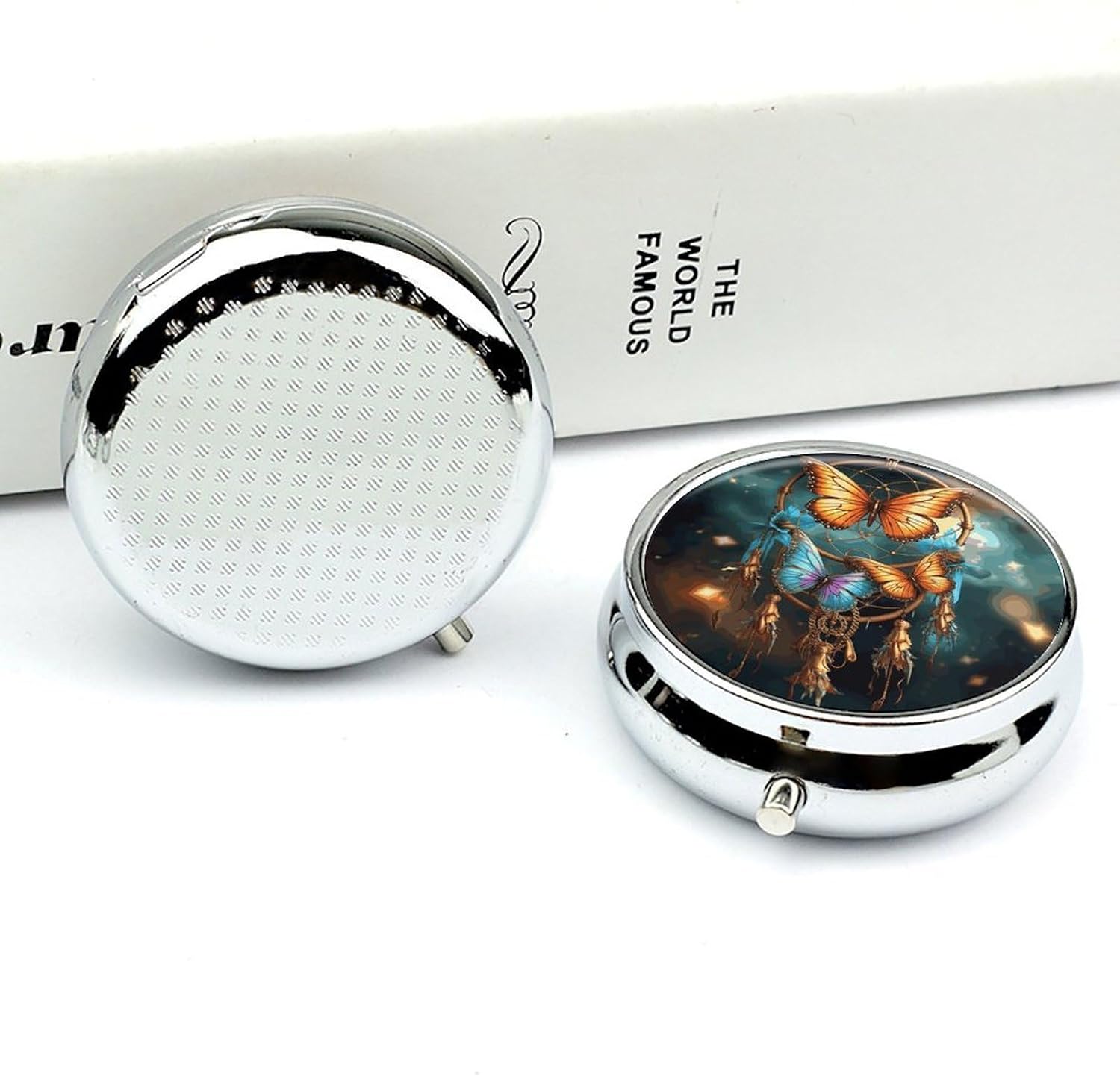 Dream Catcher Butterfly Pill Case 3 Compartment Travel Pill Box image 5