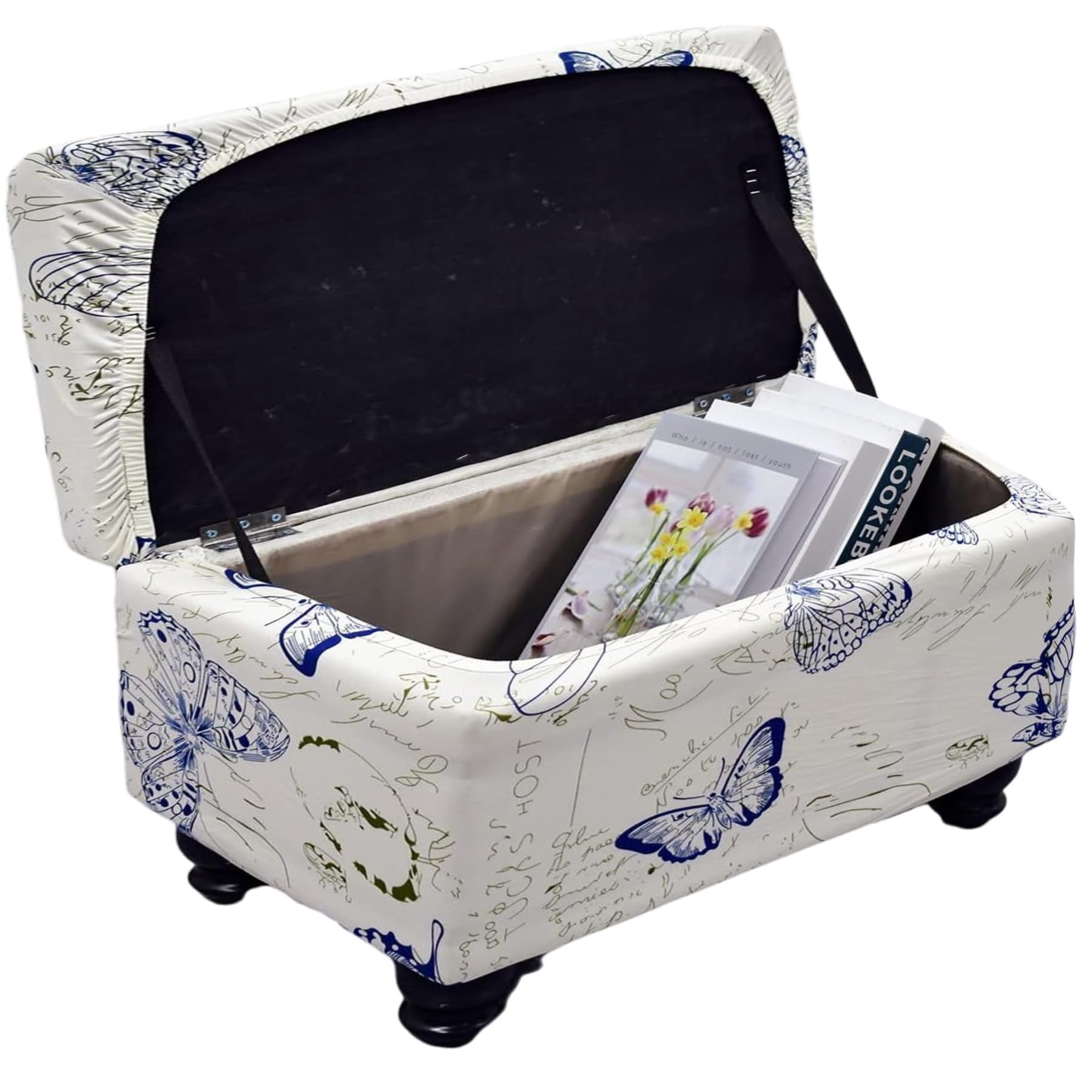 FUANGUI Ottoman Cover Slipcovers Rectangular Folding Stretch