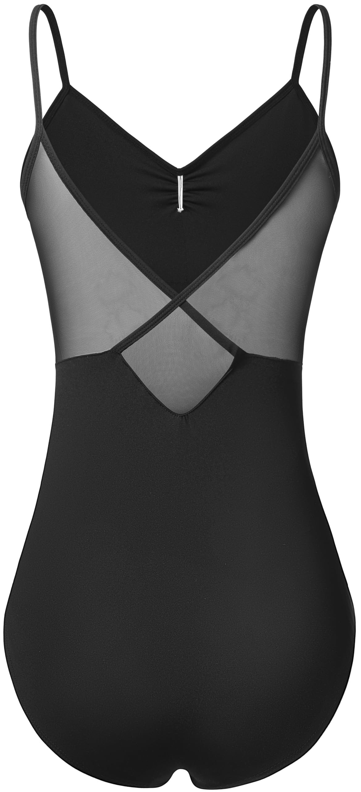 Justaucorps caraco de danse pour femme, dos en V, doublure intégrale sur le devant