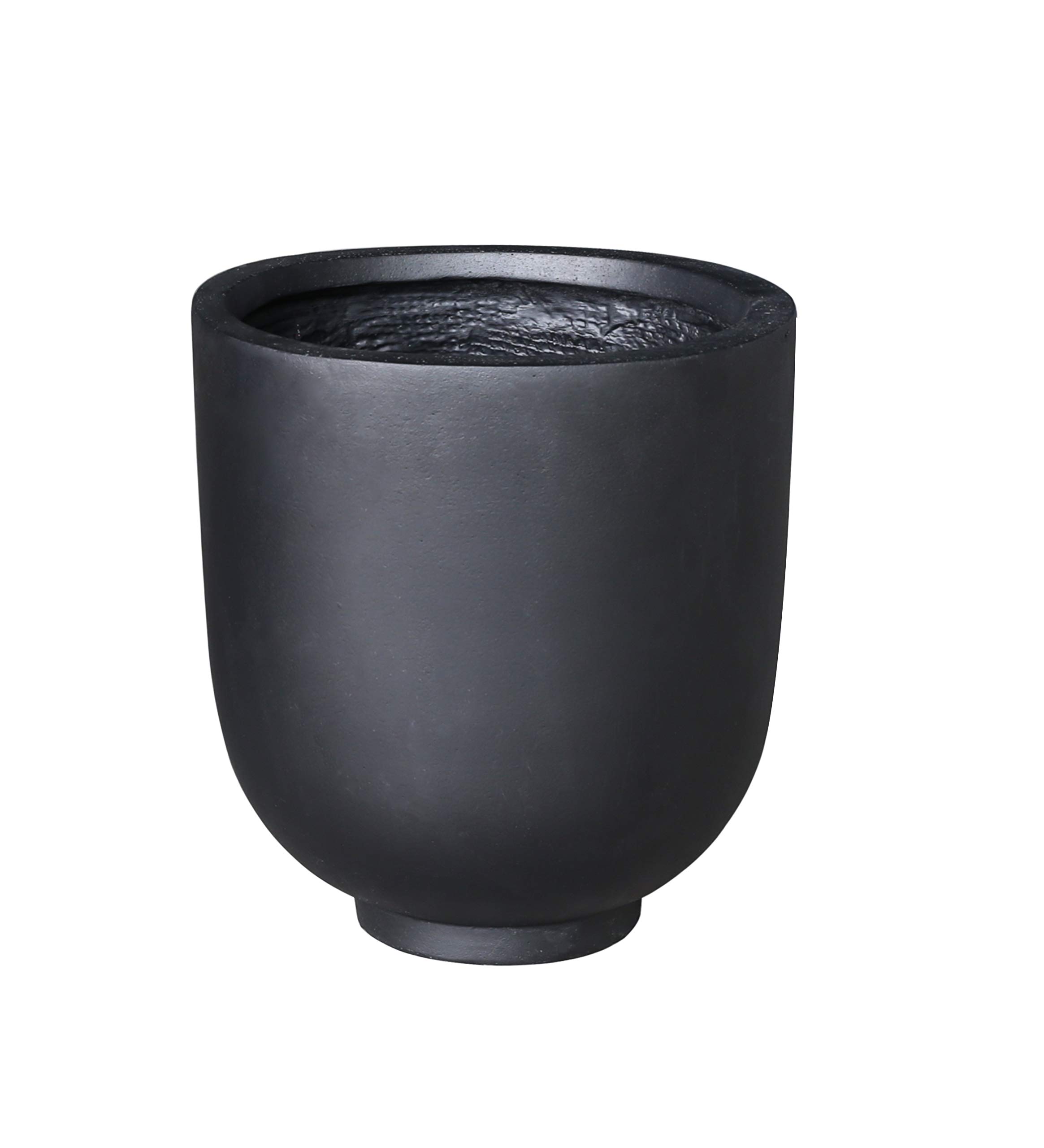 Kasamodern Round Design Pot Planter, Medium, Black