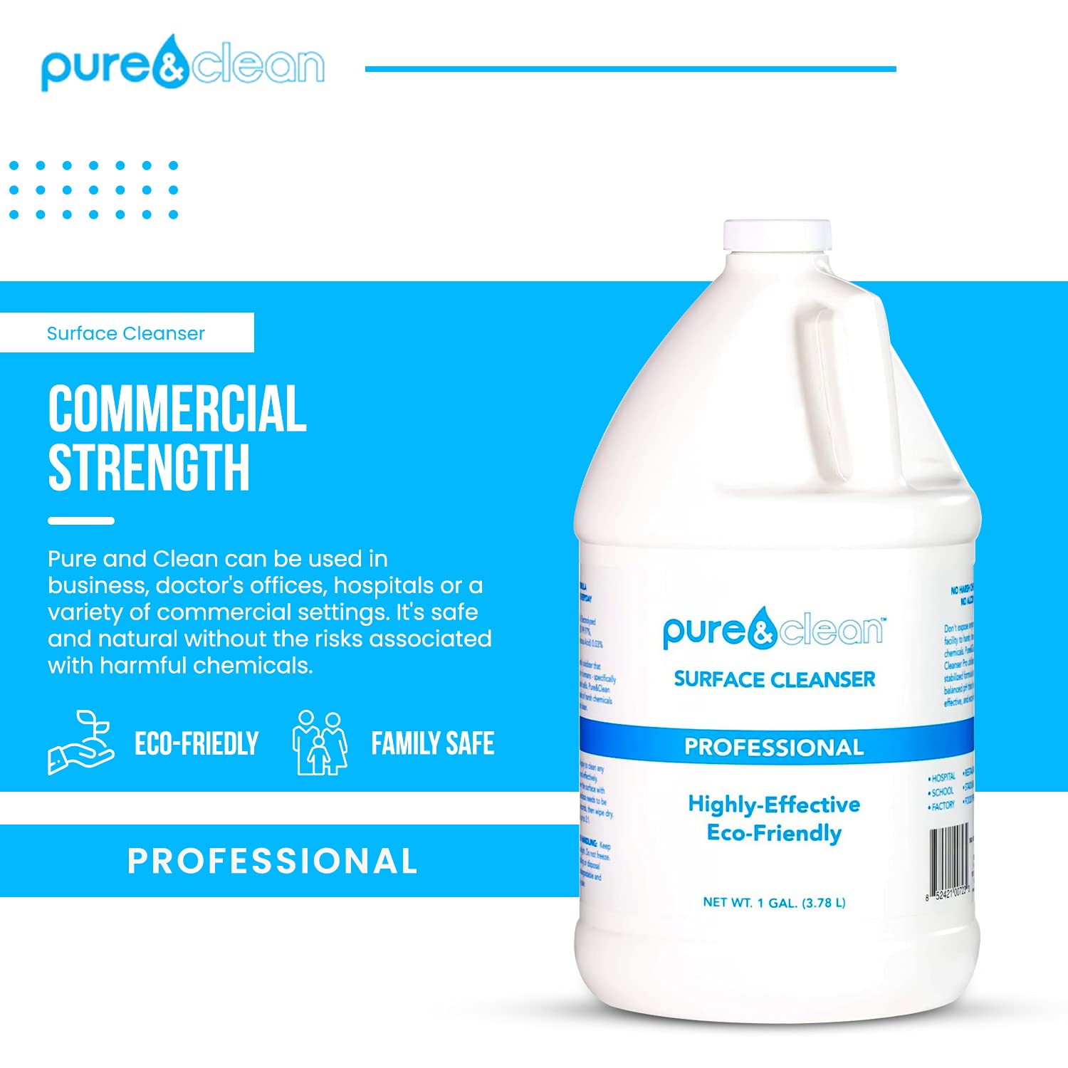 Pure & Clean Multi Surface Cleaner PRO Hypochlorous Acid Cleaning